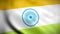 Flag Republic of India. Closeup of rippled india flag.