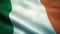 Flag of Republic of Ireland - 4K high resolution flag Ireland, evolving in the wind