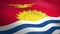 Flag of the Republic of Kiribati. Waving flag with highly detailed fabric texture seamless loopable video. Seamless loop