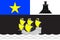 Flag of Rochefort in Charente-Maritime of Nouvelle-Aquitaine is the largest administrative region in France