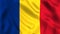 Flag romania waving in the wind romanian symbol