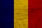 Flag of Romania. Wooden texture of the flag of Romania