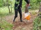 Flag Route Marker on the orienteering race track