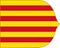 flag of Royal Banner of Aragon, Europe. flag representing extinct country, ethnic group or culture, regional authorities. no