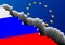 Flag Russia Europe Deep Crack