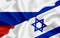 Flag of Russia and flag of Israel