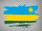 Flag of  Rwanda brush stroke background.  Flag of Rwanda on transparent backrgound for your web site design, app, UI
