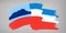 Flag Sabah  brush strokes. Waving Flag  State Sabah of  Malaysia on transparent background for your web site design, app, UI. Mala