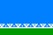 flag of Samoyedic peoples Nenets. flag representing ethnic group or culture, regional authorities. no flagpole. Plane layout,