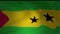 Flag of Sao Tome and Principe blowing beautifully in the wind