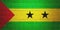 Flag of Sao Tome and Principe painted on a wall