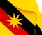 Flag of Sarawak, Malaysia.