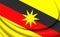 Flag of Sarawak, Malaysia.