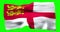 Flag of Sark realistic waving on green screen. Seamless loop animation with high quality