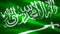 Flag of Saudi Arabia video waving in wind. Realistic Saudi Flag background. Saudi Flag Looping Closeup 1080p Full HD 1920X1080 foo