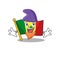 Flag Senegal mascot cartoon style as an Elf