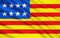 Flag Senyera - pattern is nowadays in the flag of four Spanish a