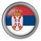 Flag of Serbia round as a button