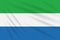 Flag Sierra Leone swaying in wind realistic vector