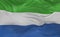 Flag of the Sierra Leone waving in the wind 3d render