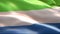 Flag of Sierra Leone waving in the wind. 4K High Resolution Full HD. Looping Video of International Flag of Sierra Leone.