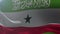 Flag of Somaliland waving on flagpole in the wind, national symbol of freedom