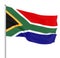 Flag of South Africa blowing in the wind. Background texture. 3d rendering; waving flag. â€“ Illustration