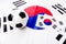 Flag of South Korea and soccer ball