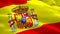 Flag of Spain flag video waving in wind. Realistic Spanish Flag background. Spain Flag Looping Closeup 1080p Full HD 1920X1080 foo