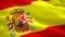 Flag of Spain flag video waving in wind. Realistic Spanish Flag background. Spain Flag Looping Closeup 1080p Full HD 1920X1080 foo