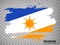 Flag of State Tocantins from brush strokes. Federal Republic of Brazil. Flag Tocantins on transparent background for your web site