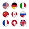 Flag stickers set 1