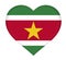 Flag of Suriname Heart