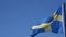 Flag of Sweden against blue sky