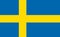 Flag of Sweden. Realistic waving flag of Kingdom of Sweden. Fabric textured flowing flag of Sweden