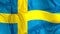 Flag of Sweden waving