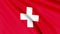 Flag of Switzerland 3d Seamless Loop Animation