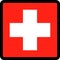 Flag of Switzerland in the shape of square with contrasting contour, social media communication sign, patriotism, a button