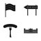 Flag, symbol, Germany, and other web icon in black style. National, attributes, restaurant icons in set collection.