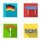 Flag, symbol, Germany, and other web icon in flat style. National, attributes, restaurant icons in set collection.