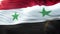 Flag of the Syria waving on sun. Seamless loop with highly detailed fabric texture. Loop ready in 4k resolution.