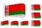 Flag Tag Clothes Label Sticker Sewn Set Belarus