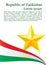 Flag of Tajikistan, Republic of Tajikistan. Bright, colorful vector illustration.