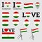 Flag of Tajikistan. Set of vector Flags.