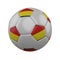 Flag of Tamil Eelam on soccer ball on white background, 3D render