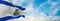 flag of Tel Aviv , Israel at cloudy sky background on sunset, panoramic view. Israeli travel and patriot concept. copy space for