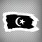 Flag Terengganu  brush strokes. Flag  Terengganu State  on transparent background for your web site design, app, UI. Malaysia