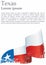 Flag of Texas, State of Texas. Bright, colorful vector illustration.