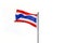 Flag of Thailand waving with white background