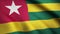 Flag of Togo waving animation. Togo flag